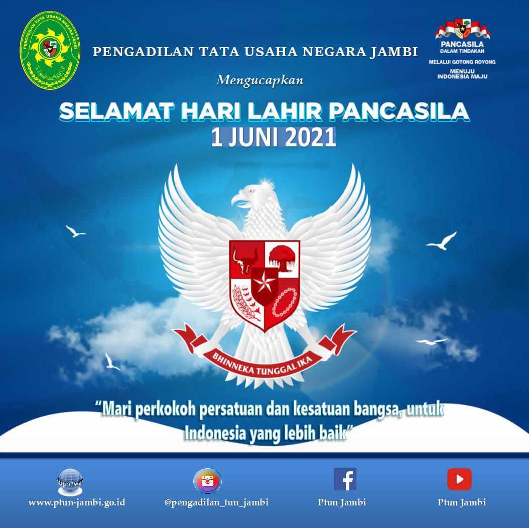 Selamat Memperingati Hari Lahir Pancasila 1 Juni 2021