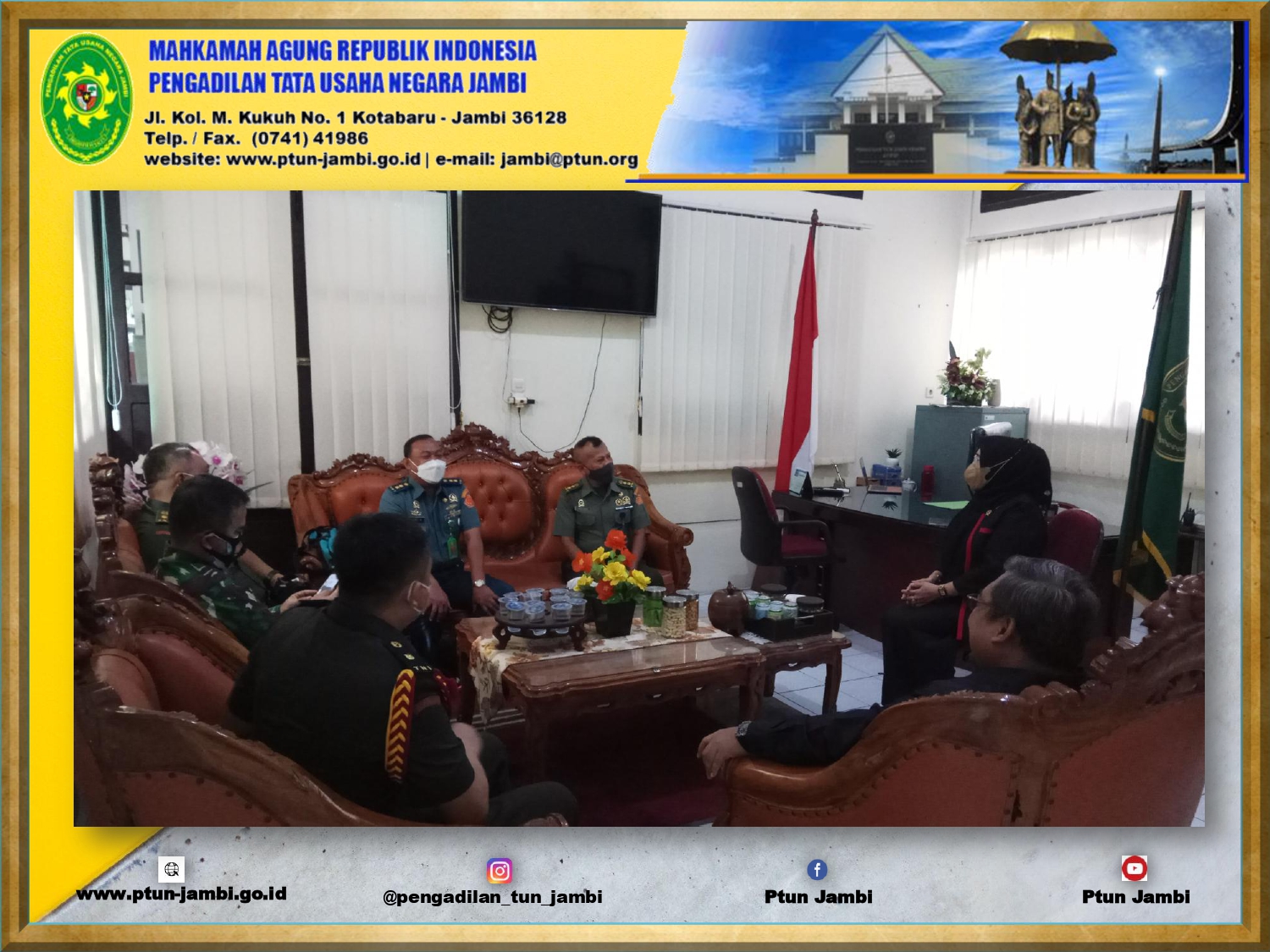 Pemakaian Ruang Sidang PTUN Jambi oleh Pengadilan Militer I-04 Palembang