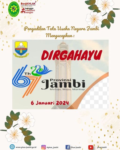 Dirgahayu Jambi Ke-67 Tahun