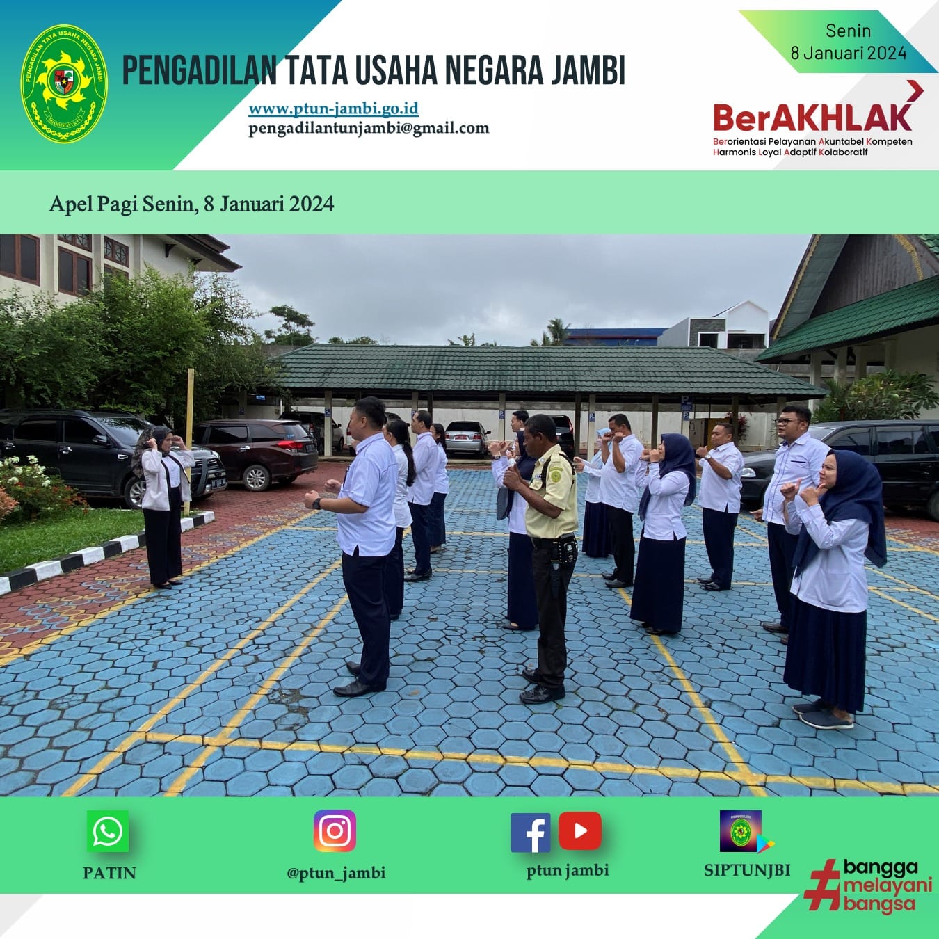 Apel Pagi PTUN Jambi 8 Januari 2024