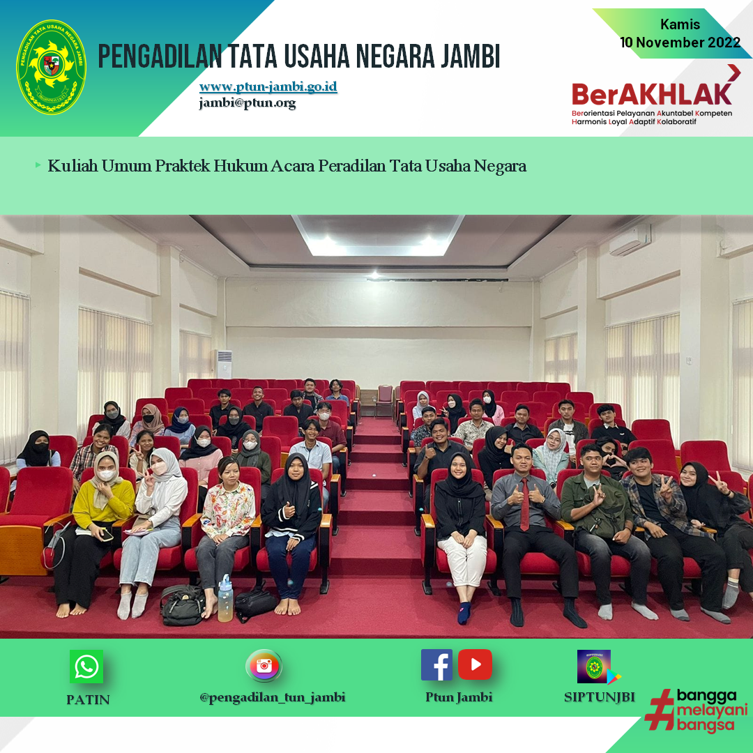 Kuliah Umum Praktek Hukum Acara Peradilan Tata Usaha Negara
