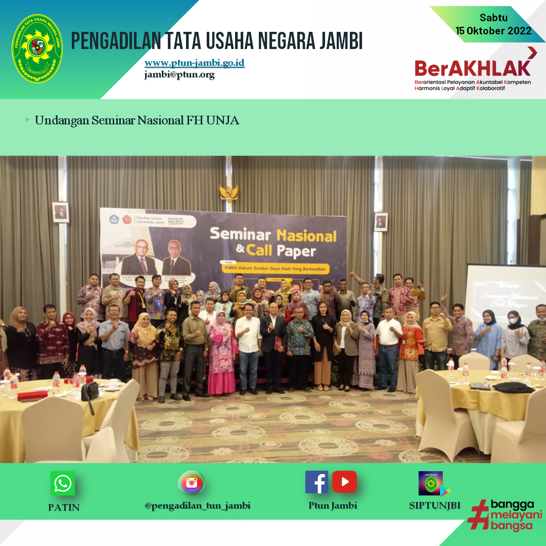 Undangan Seminar Nasional dan Call Paper FH UNJA