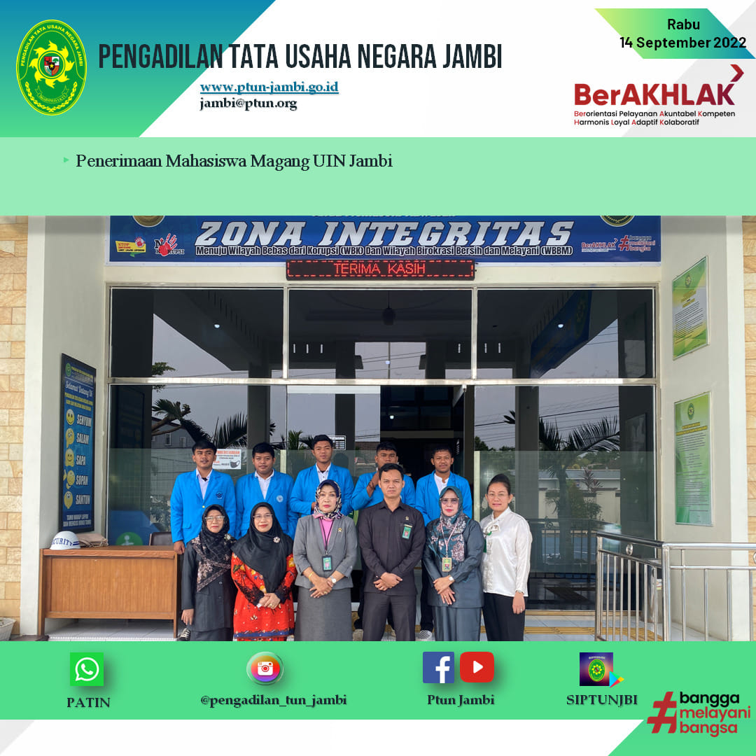 Penyambutan Mahasiswa Magang Fakultas Hukum UIN Jambi