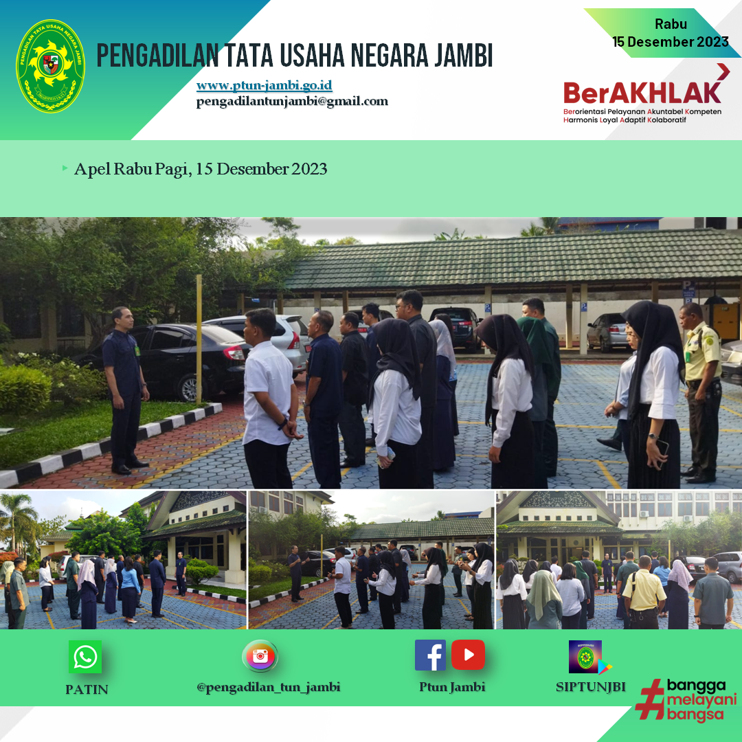 Apel Pagi PTUN Jambi 13 Desember 2023