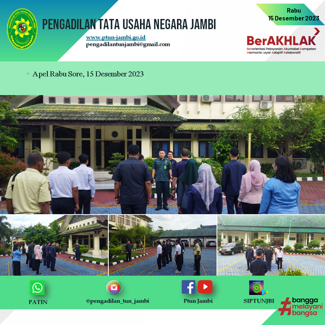 Apel Sore PTUN Jambi 13 Desember 2023
