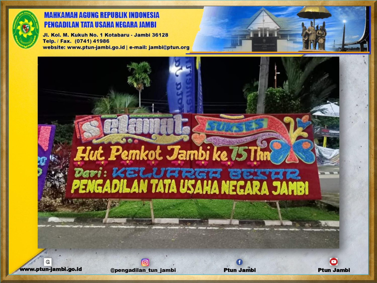 Selamat Ulang Tahun ke-75 Pemerintah Kota Jambi