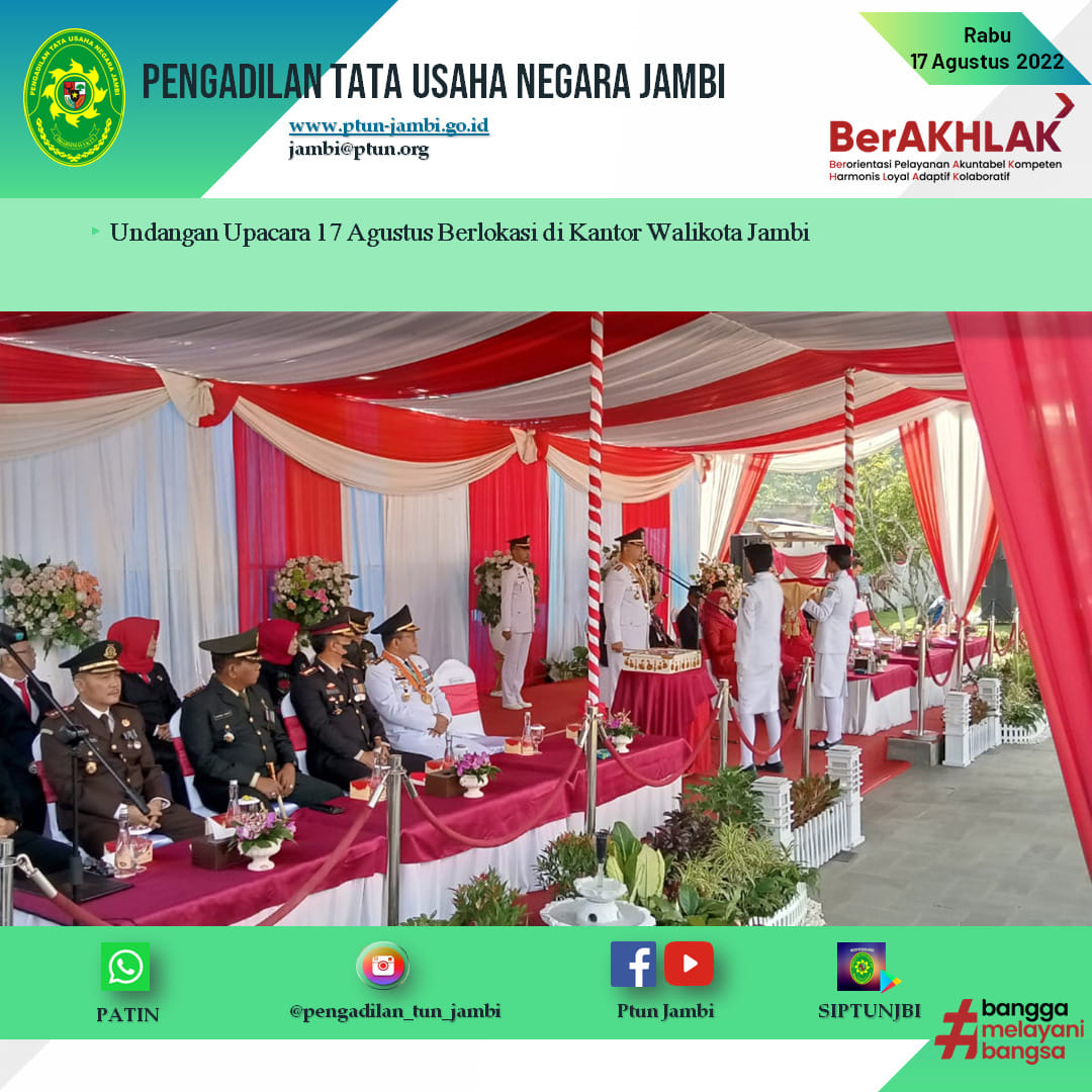 Upacara Memperingati Hari Kemerdekaan di Kantor Walikota Jambi