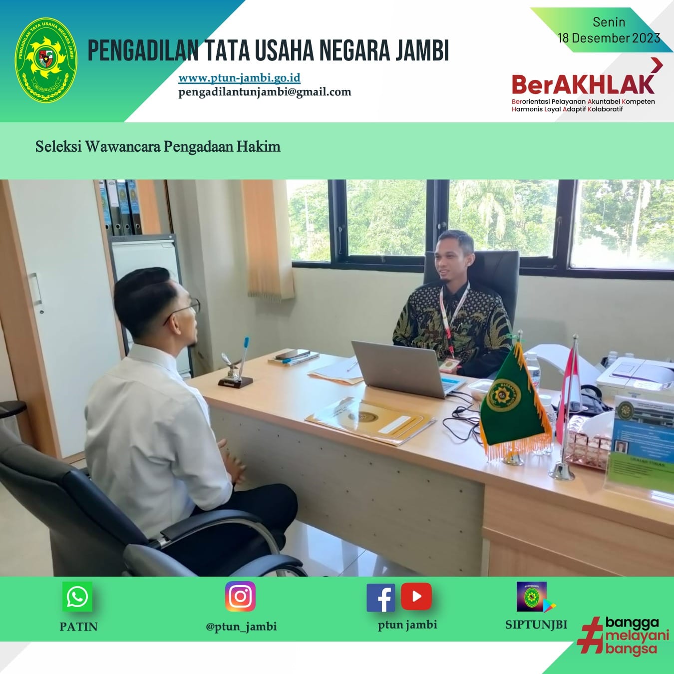 Seleksi Wawancara Pengadaan Hakim Tahun Anggaran 2023