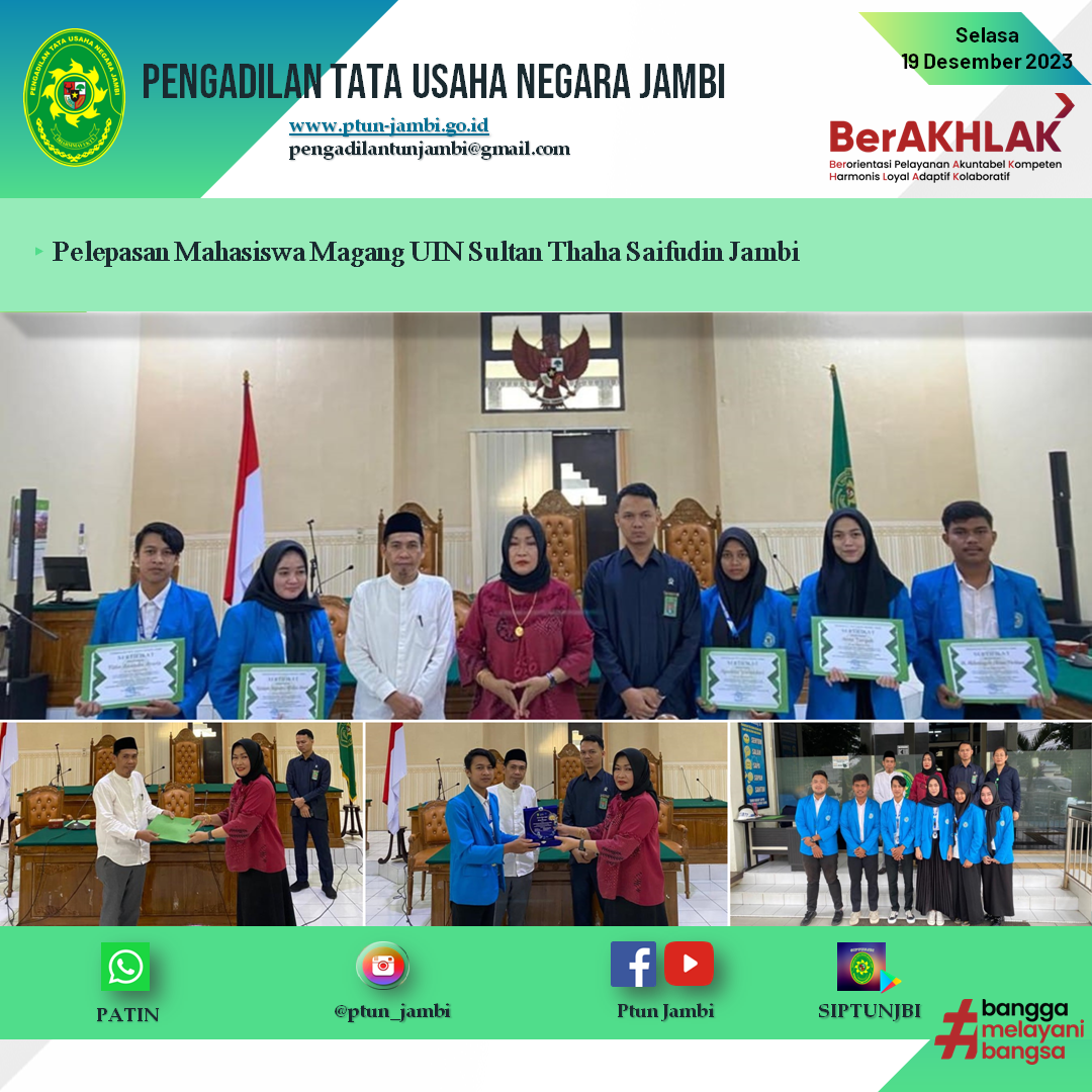 Pelepasan Mahasiswa Magang program Merdeka Belajar Kampus Merdeka dari Universitas Islam Negeri Sultan Thaha Saifuddin Jambi