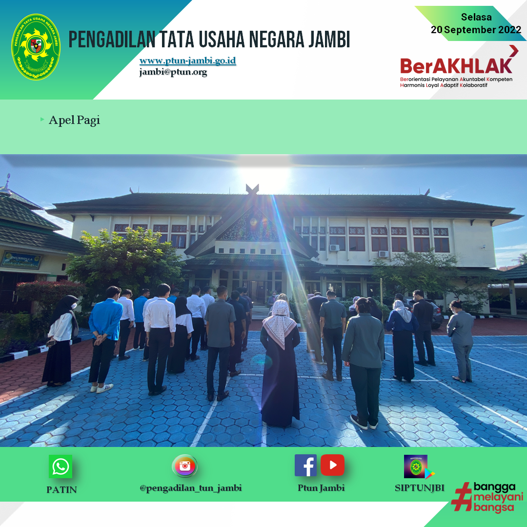 Apel Pagi PTUN Jambi 20 September 2022