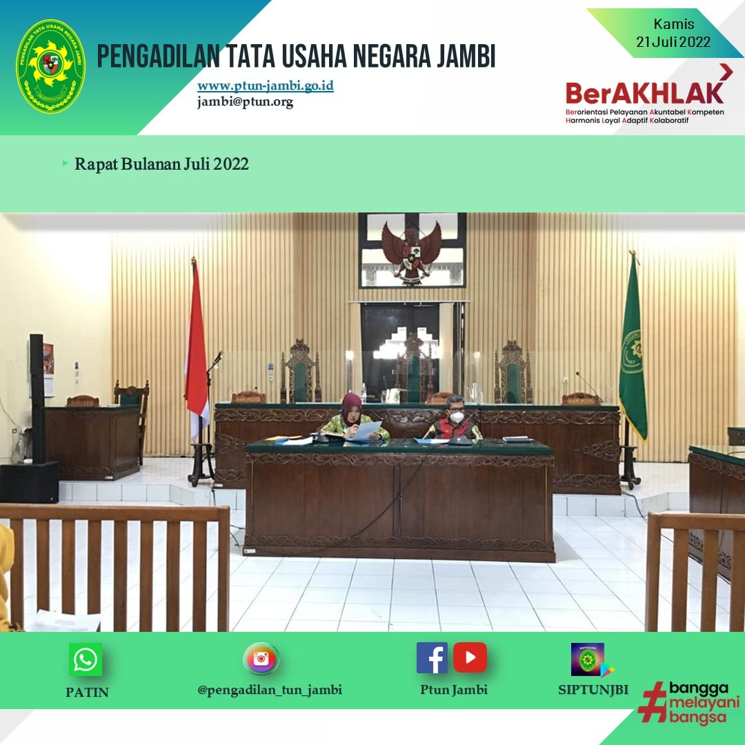 Rapat Bulanan Juli Tahun 2022