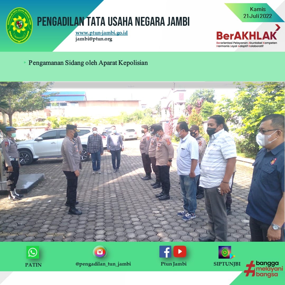 Pengamanan Sidang Oleh Aparat Kepolisian