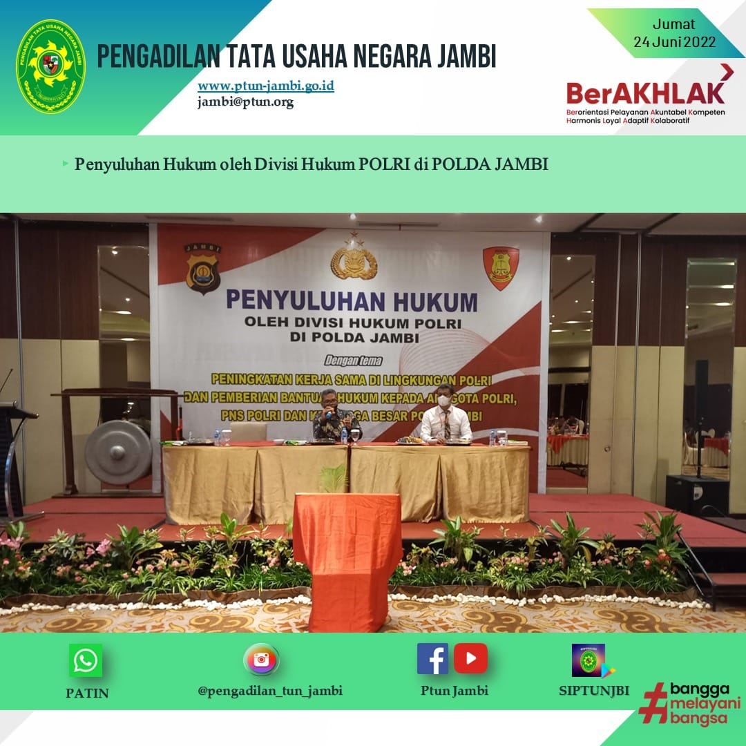 Penyuluhan Hukum Oleh Divisi Hukum Polri di Polda Jambi