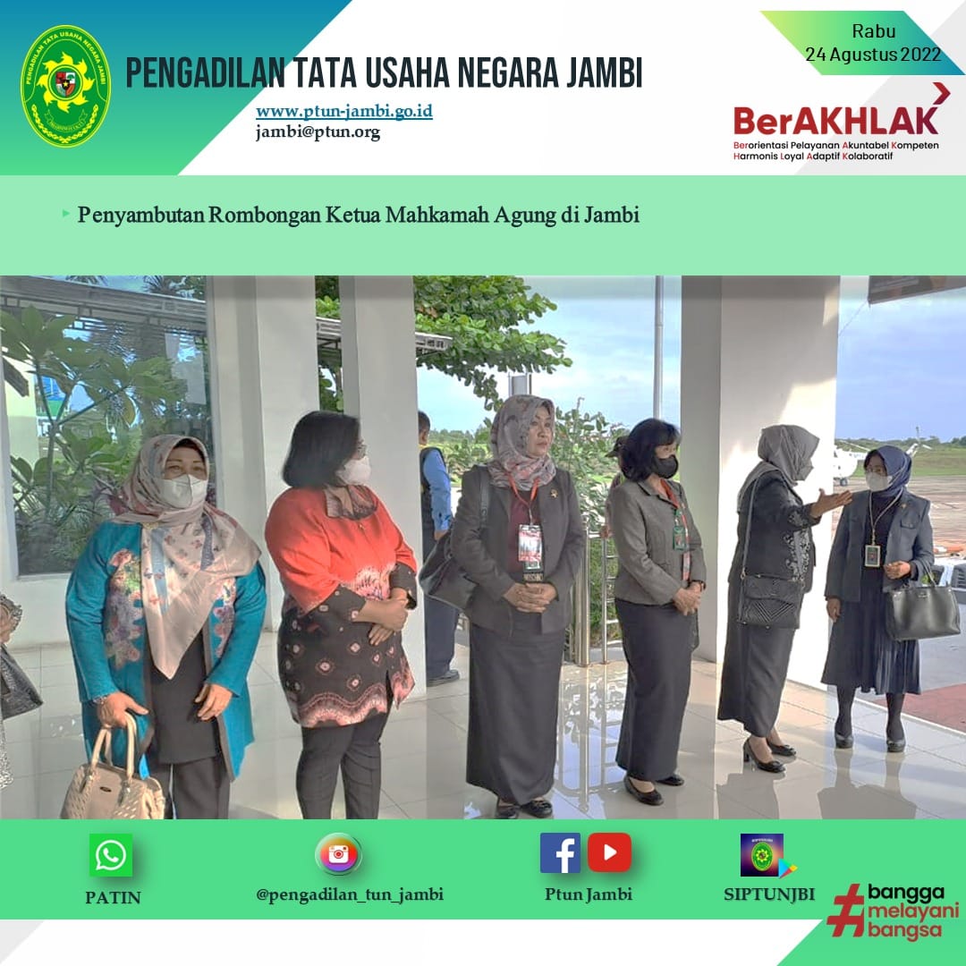 Penyambutan Rombongan Ketua Mahkamah Agung di Jambi
