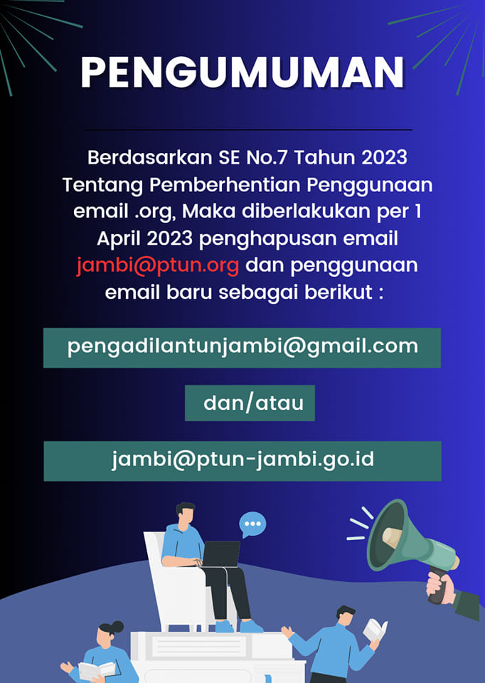 Pengumuman Perubahan e-mail PTUN Jambi