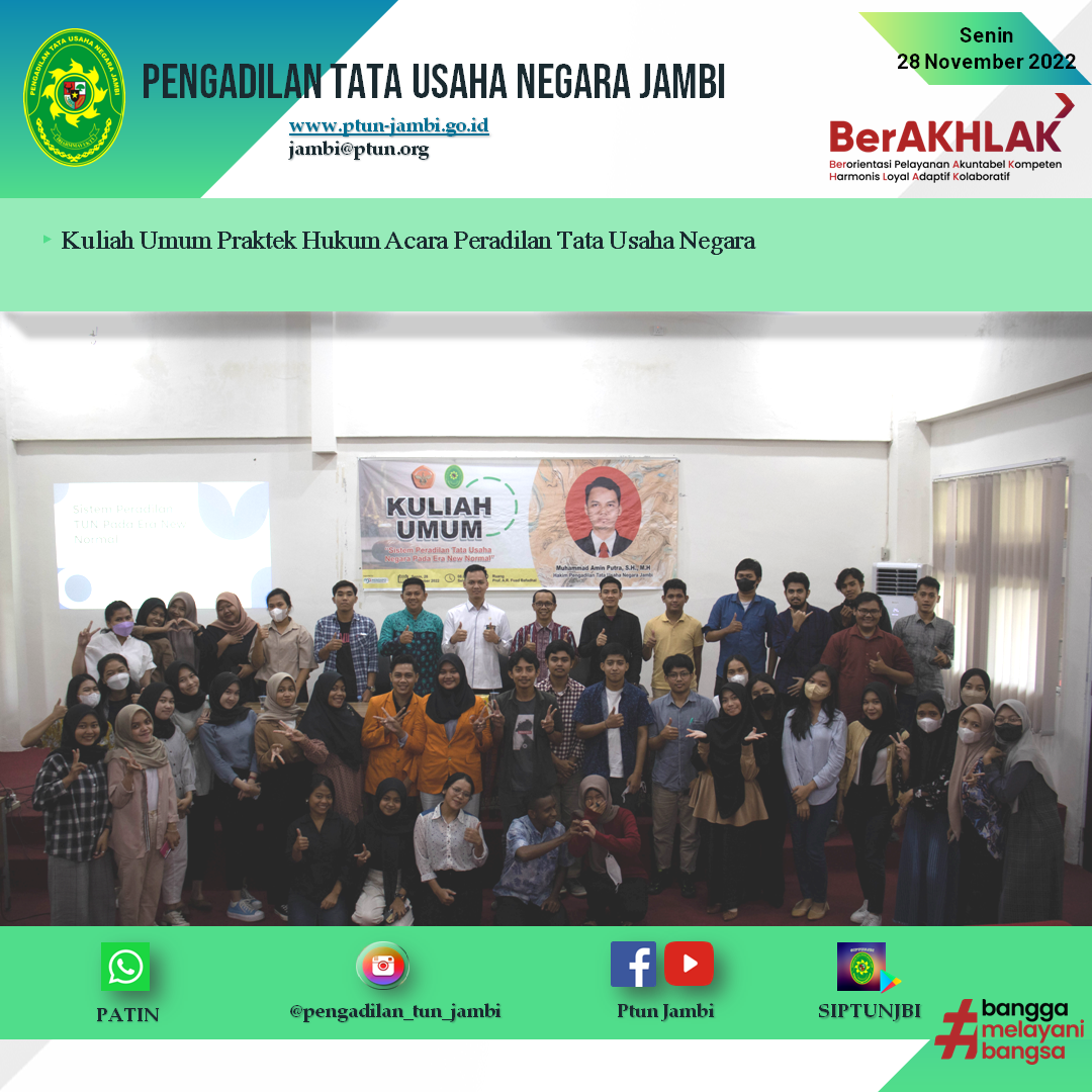 Kuliah Umum Sistem Peradilan Tata Usaha Negara Pada Era New Normal