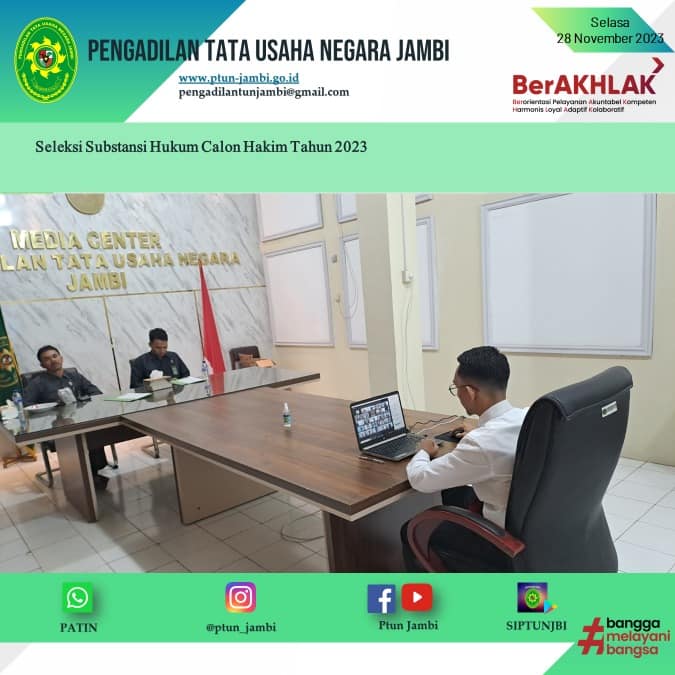 Seleksi Substansi Hukum dalam Rangka Pengadaan CAKIM Tahun 2023 dari Jabatan Analis Perkara Peradilan Formasi Tahun 2021