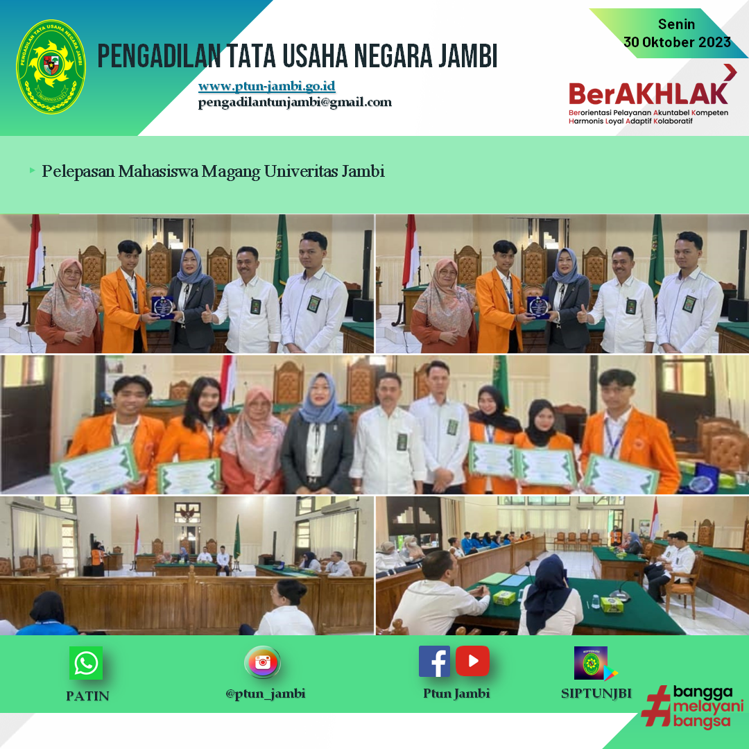 Pelepasan Mahasiswa Magang Univeritas Jambi