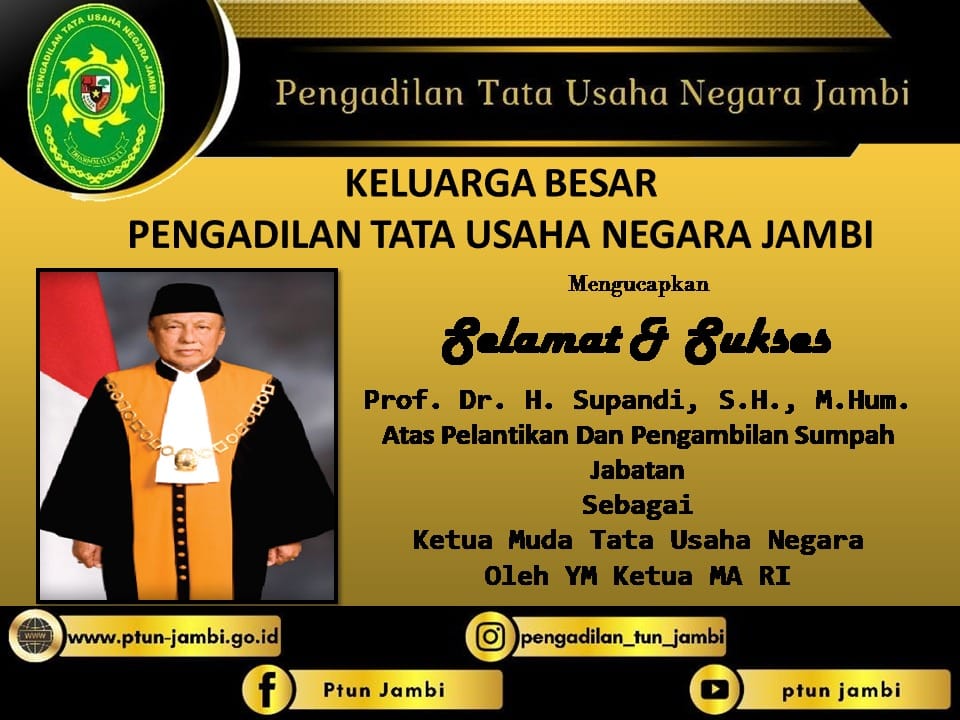Selamat dan Sukses kepada Bapak Prof.Dr.H.Supandi,S.H.,M.Hum. atas Pelantikan dan Pengambilan Sumpah Jabatan