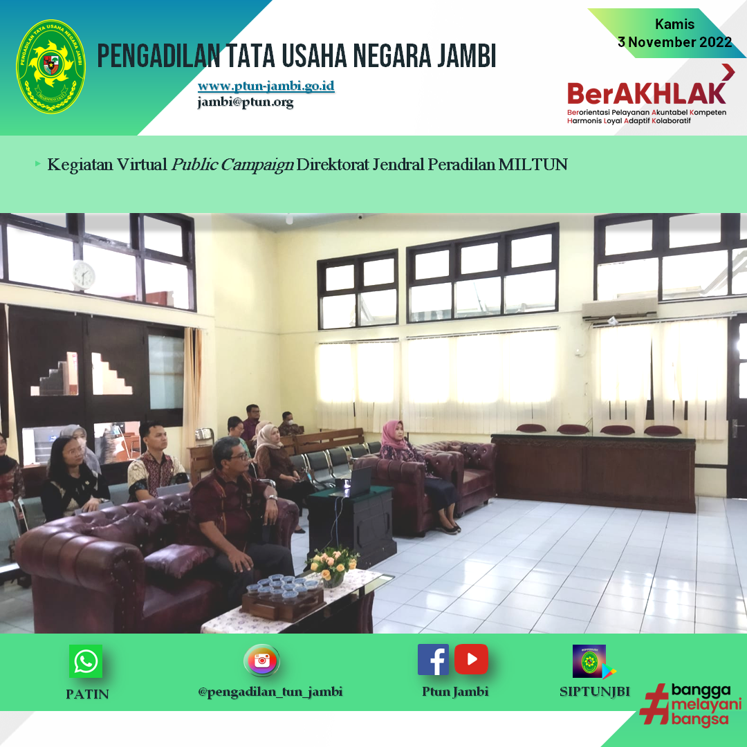 Public Campaign Direktorat Jenderal Badan Peradilan Militer dan Tata Usaha Negara