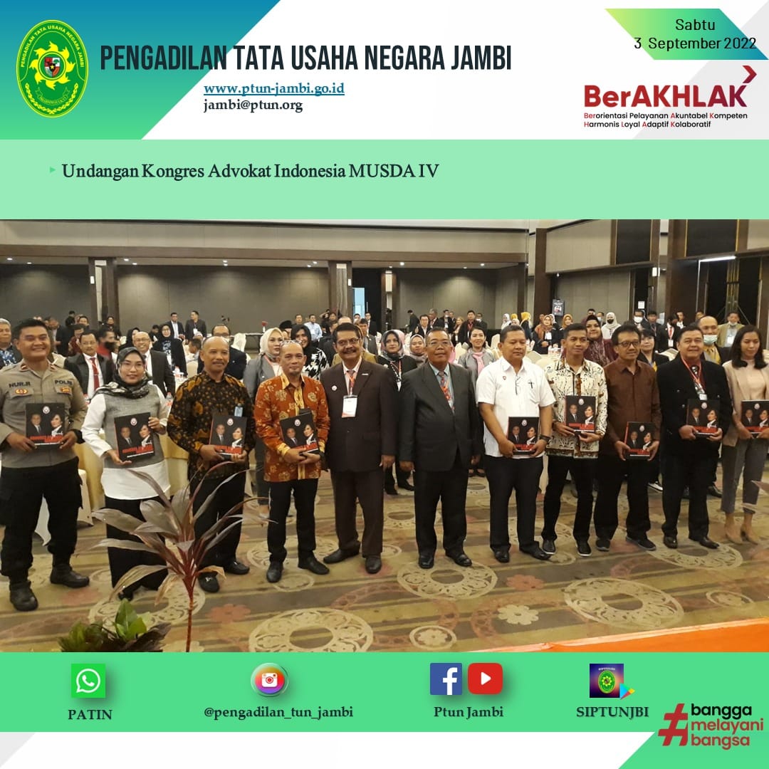 Undangan Kongres Advokat Indonesia Musyawarah Daerah IV