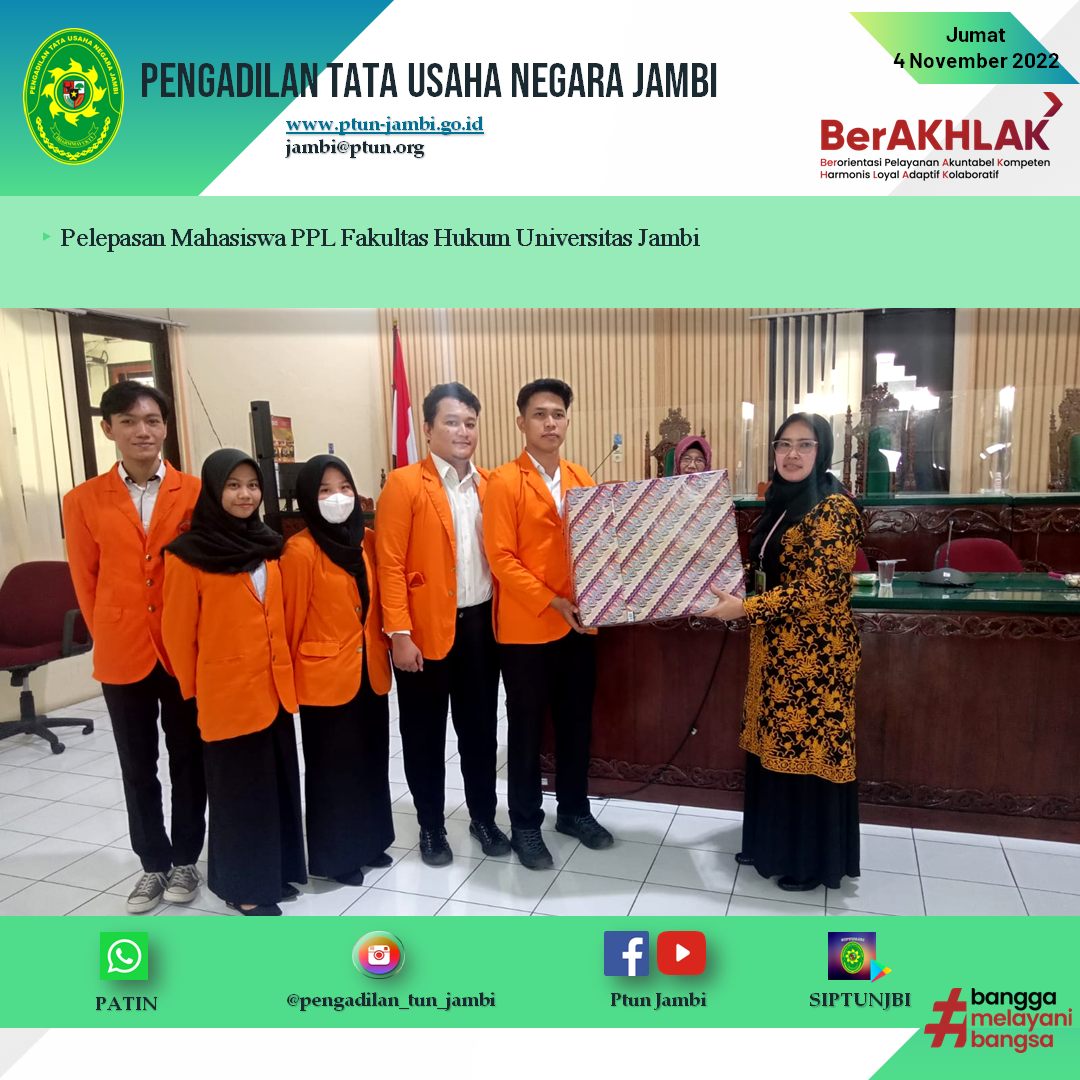 Pelepasan Mahasiswa PPL Fakultas Hukum Universitas Jambi