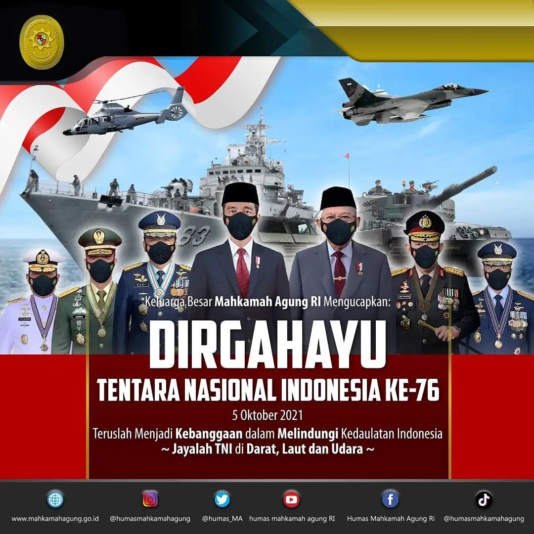 Selamat HUT TNI Yang Ke-76 Tahun 2021