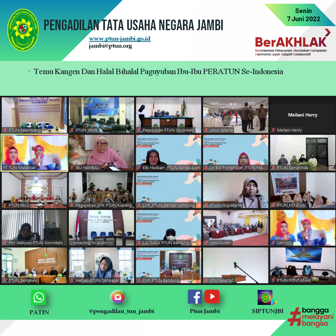 Temu Kangen Dan Halal Bihalal Paguyuban Ibu-Ibu PERATUN Se-Indonesia