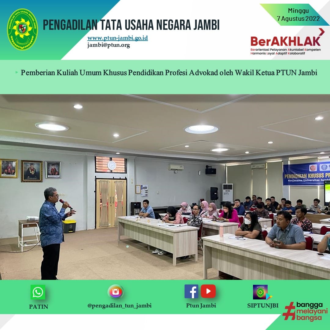 Kuliah umum Khusus Pendidikan Profesi Advokat