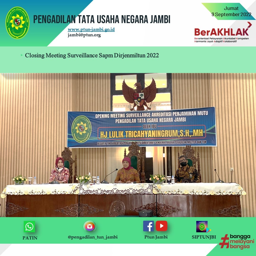 Closing Meeting Surveillance SAPM
