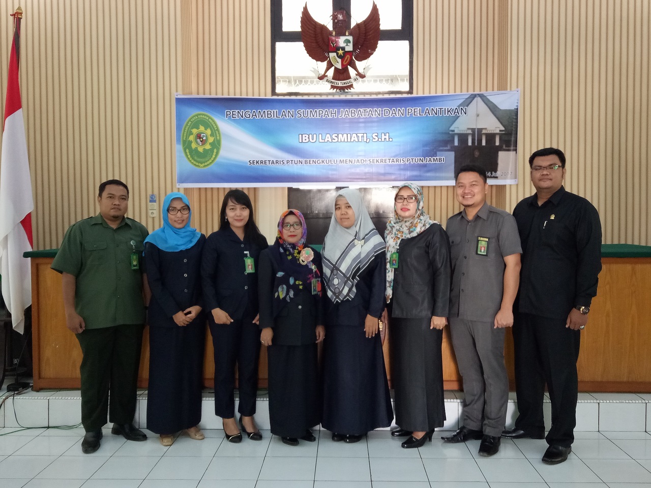 Pelantikan Sekretaris Baru Ibu Lasmiati S.H. di Pengadilan Tata Usaha Negara Jambi